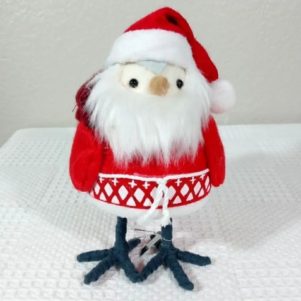 Wondershop Fabric Featherly Friends Santa Bird Koselig Christmas Figurin…